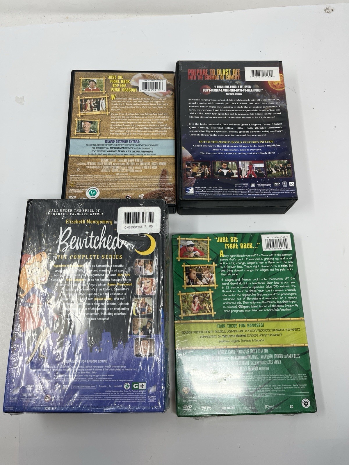Vtg TV Series Sets Incls Bewitched & 3rd Rock Complete Series, Gilligans Island