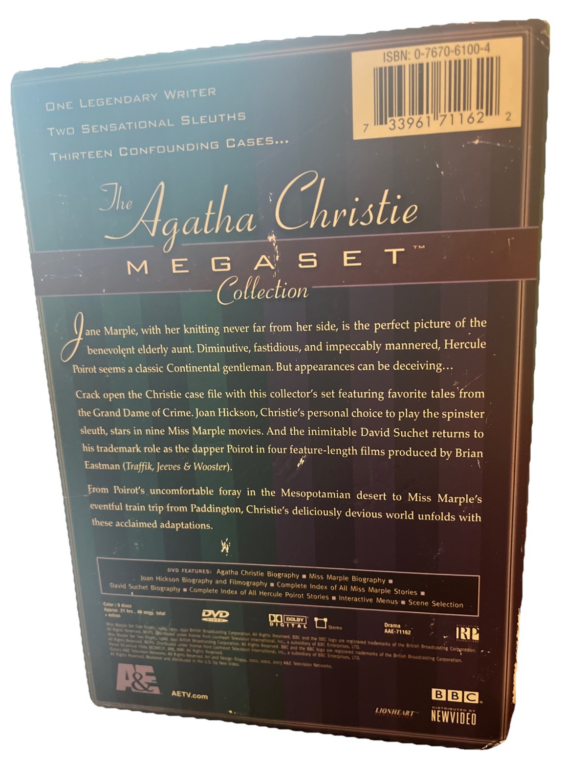 Agatha Christie MegaSet–Nine DVD’s (5 Miss Marple, 9 H. Poirot–13 mysteries!)