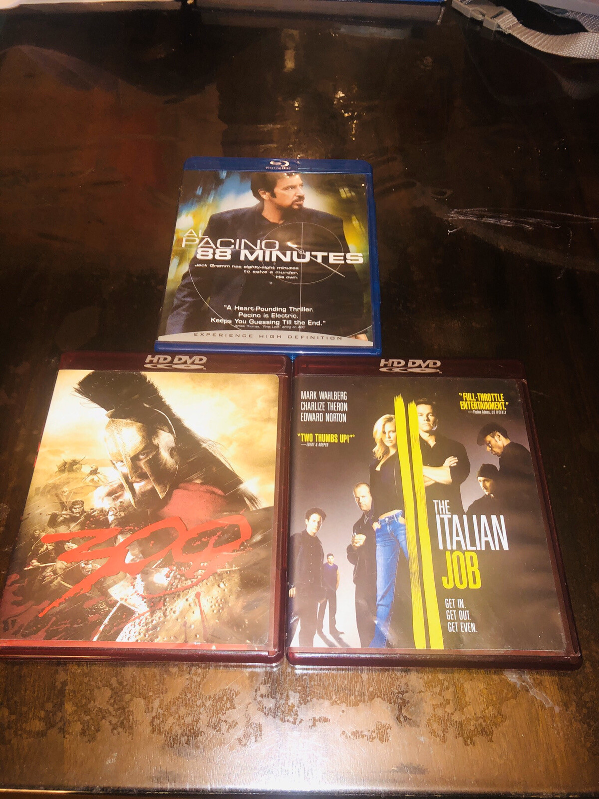 BUNDLE of 3 : Blu-ray / HD-DVD : AL PACINO 88 MINUTES, 300 and THE ITALIAN JOB