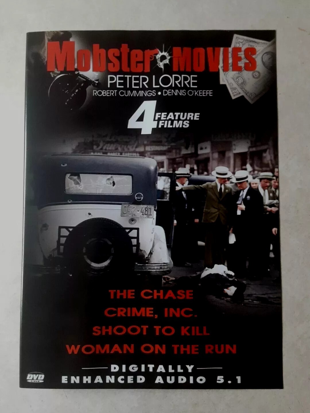 Mobster Movies Vol. 3: 4 Feature Films (DVD) Robert Cummings Peter Lorre Epic!!!