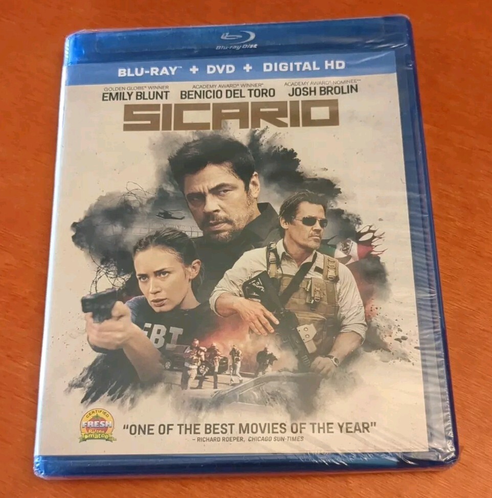 Sicario Blu-ray Emily Blunt Benicio Del Toro Josh Brolin Denis Villeneuve