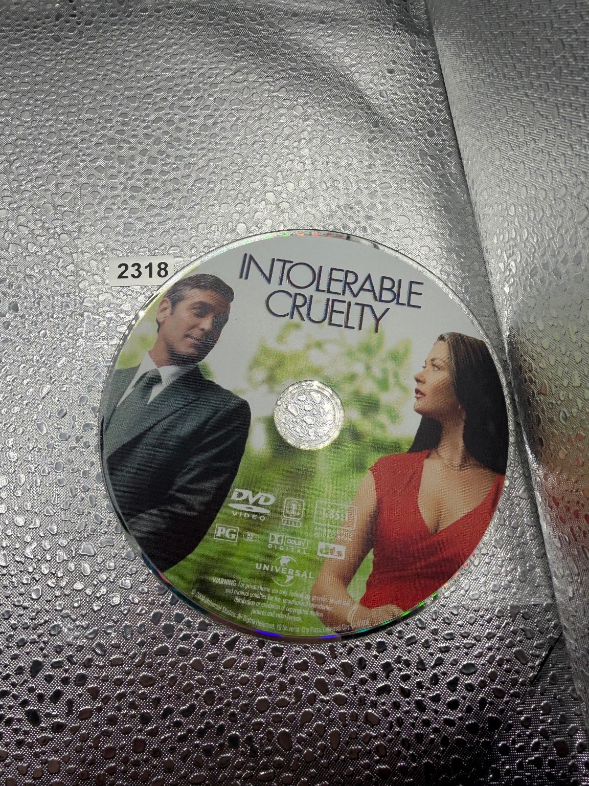 Intolerable Cruelty DVD 2004 George Clooney Catherine Zeta-Jones Coen Bros.
