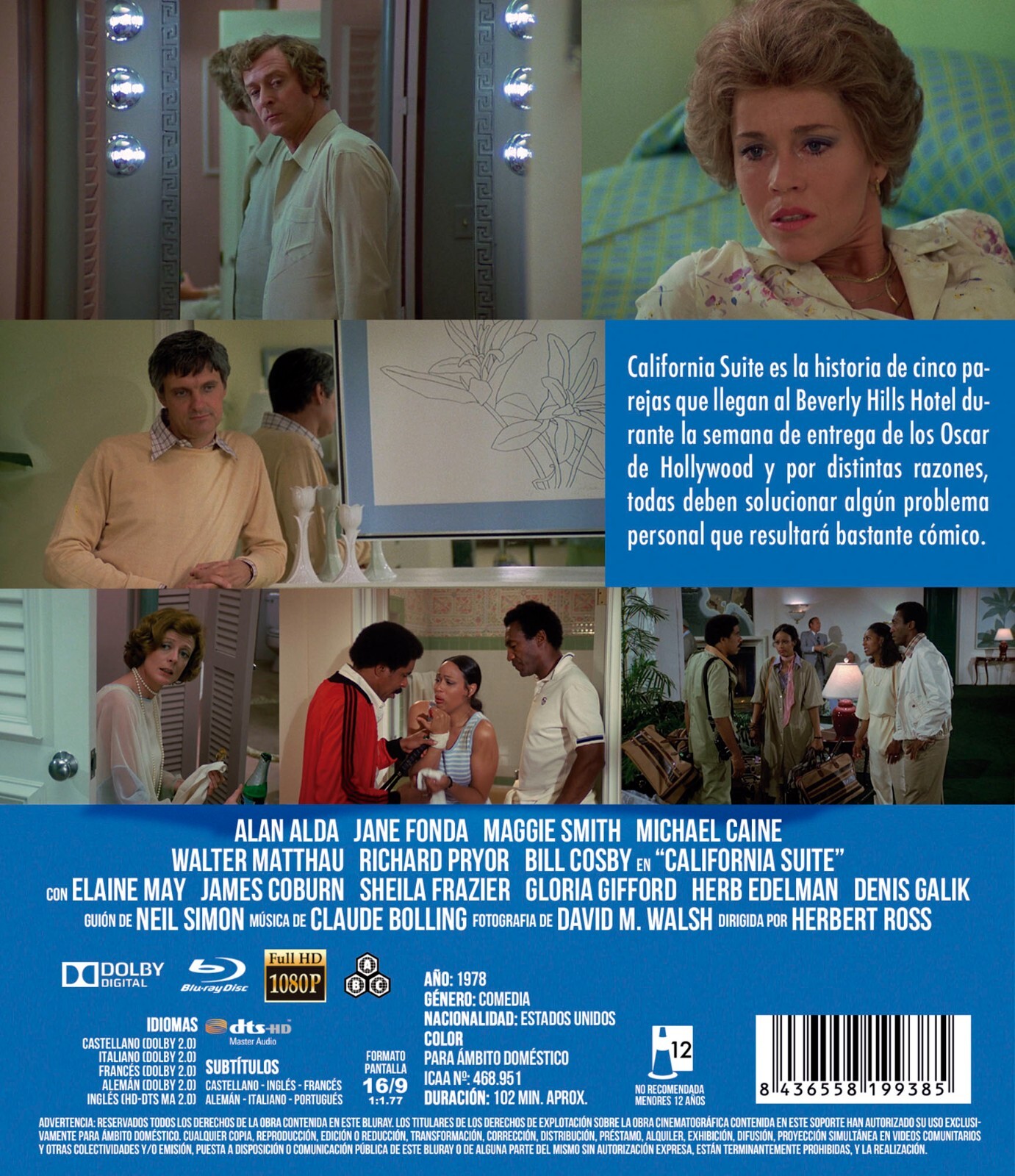 California Suite (1983) Blu-Ray NEW (Spanish Package/English Audio)