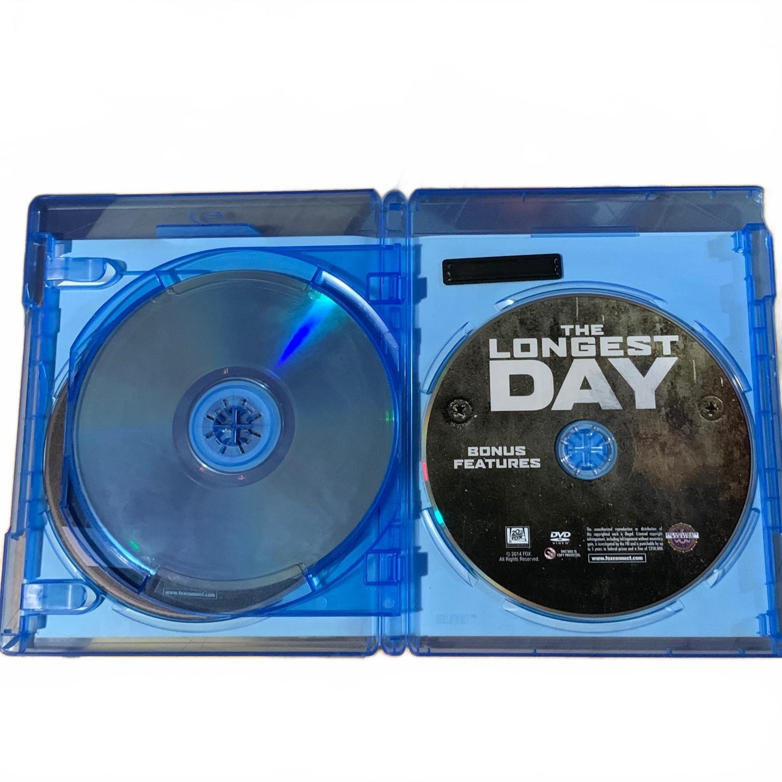 The Longest Day Blu-ray + DVD 3-Disc Set Bonus Features Slipcover Art Card