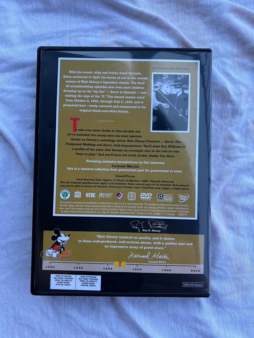 Walt Disney Treasures: Zorro The Complete Second Season DVD