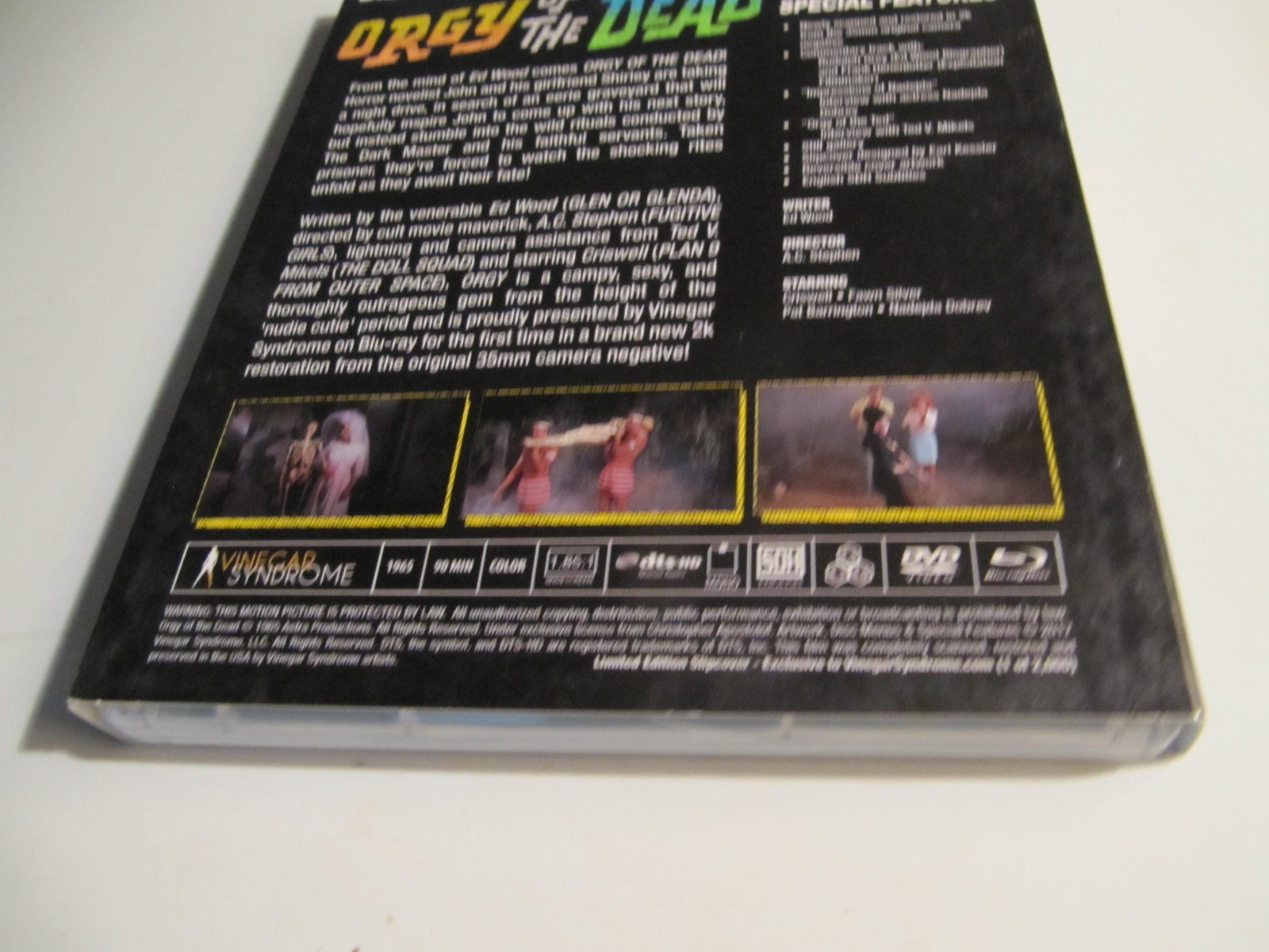 Orgy of The Dead Blu ray Ed Wood w/ Slipcover 1st Pressing Vinegar Syndrome