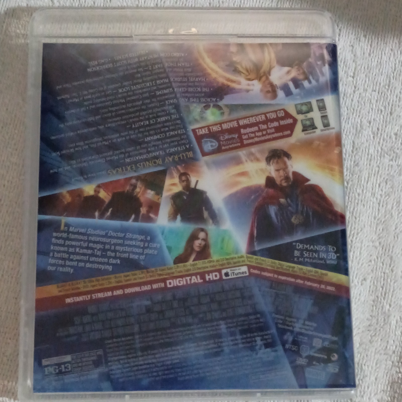 Marvel Studios Doctor Strange Blu-ray 3D+Blu-ray+DVD Cinematic Ed PG-13 Eng
