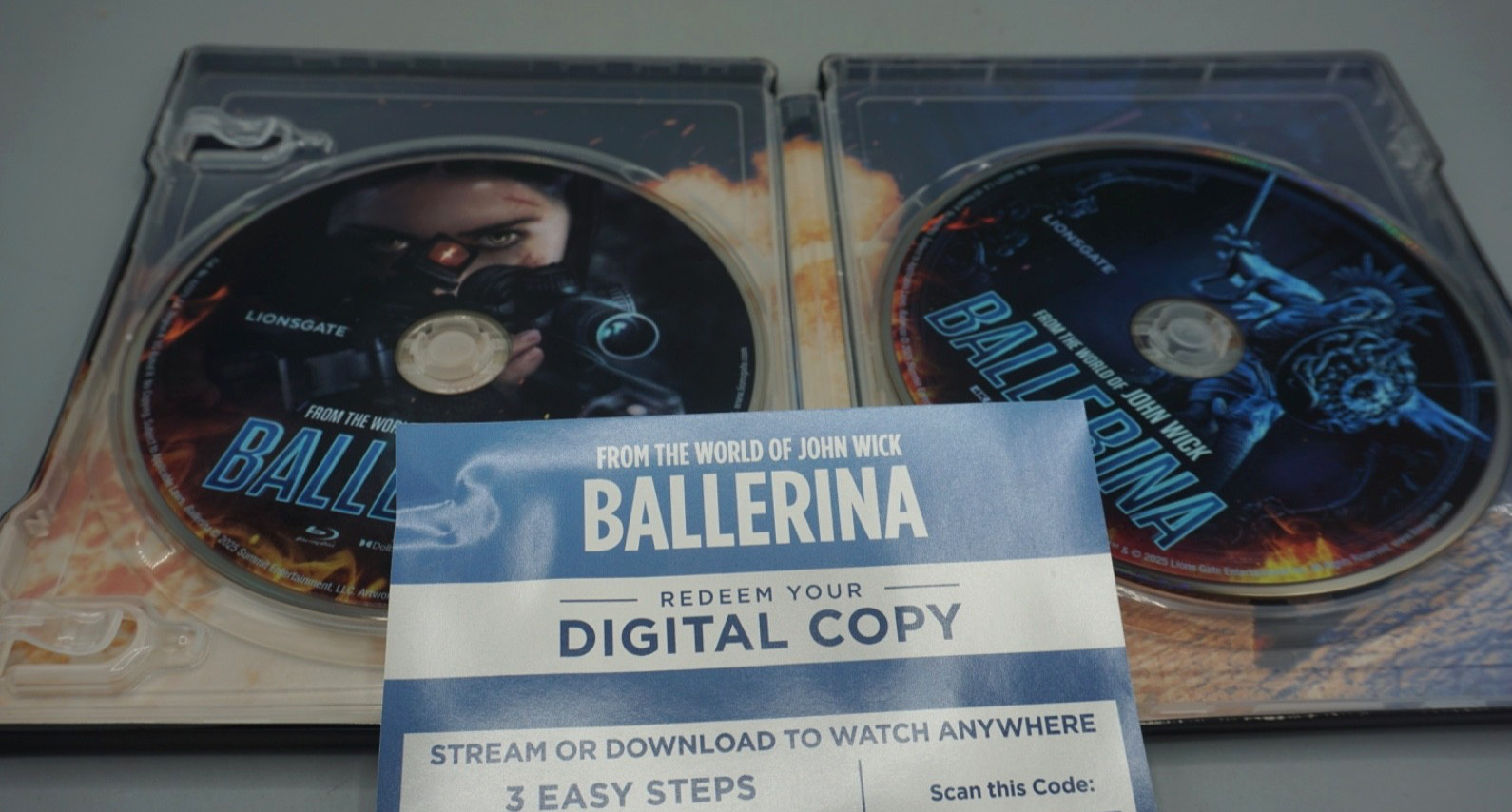 Ballerina: From World of John Wick 4K Steelbook Damaged Steelbook Free Shipping