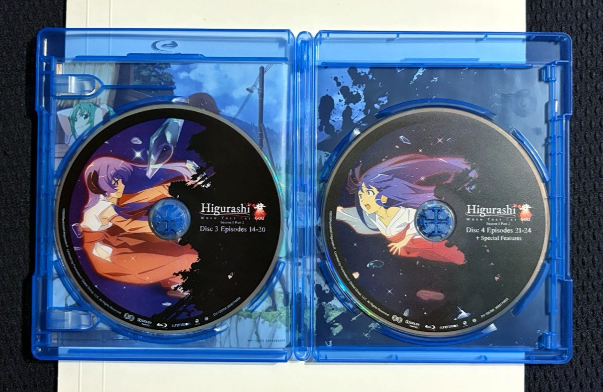 Higurashi When They Cry Gou Season 1 Part 2 RARE FUNimation Anime Blu-Ray Set