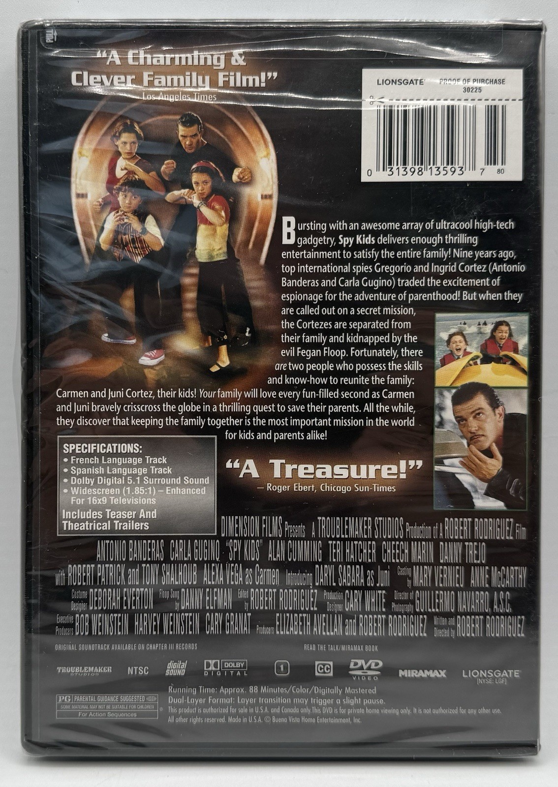Spy Kids DVD Widescreen Antonio Banderas Carla Gugino Alan Cumming New