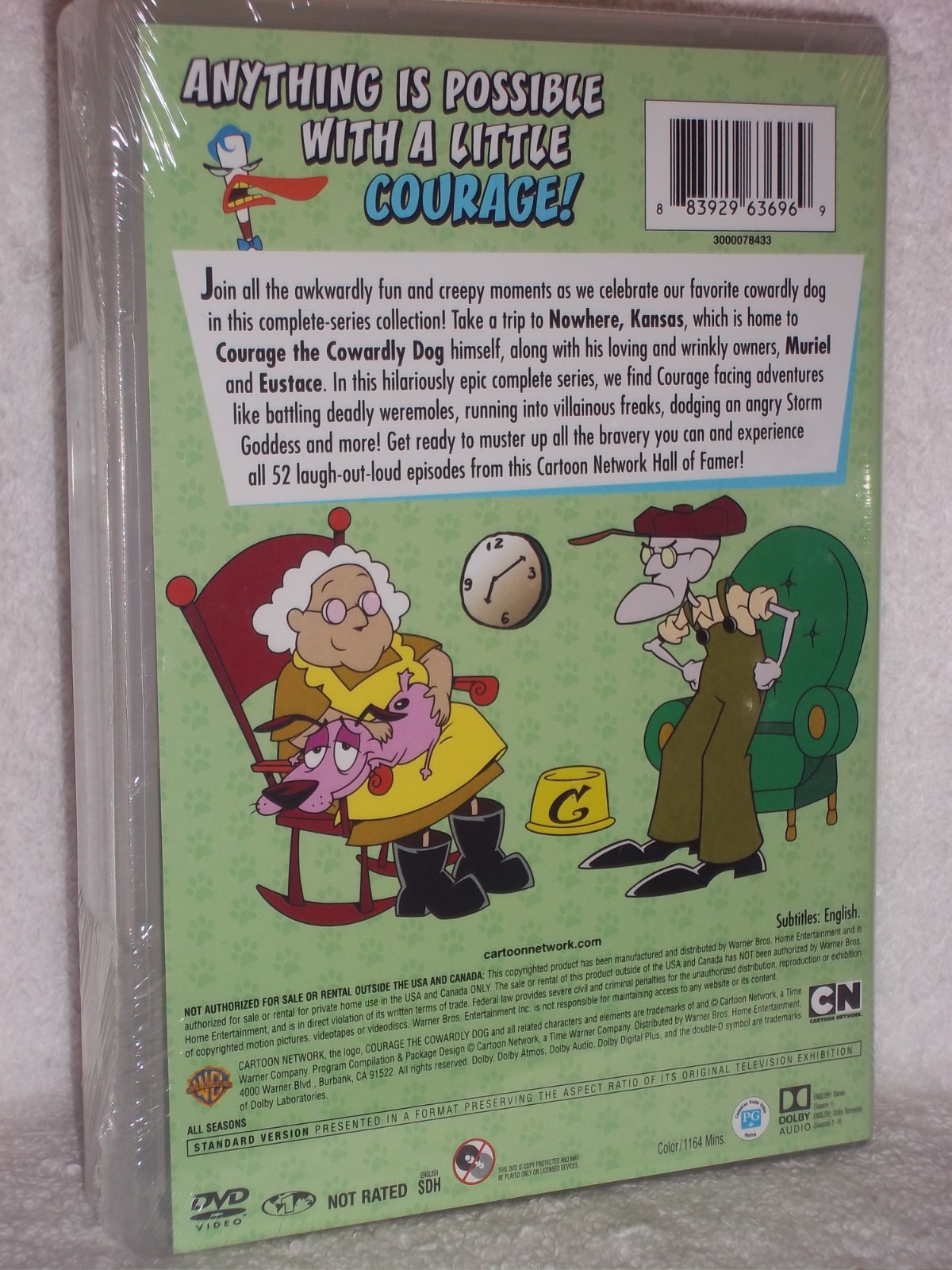 Courage The Cowardly Dog The Complete Series (DVD, 2010, 7-Disc) NEW animated