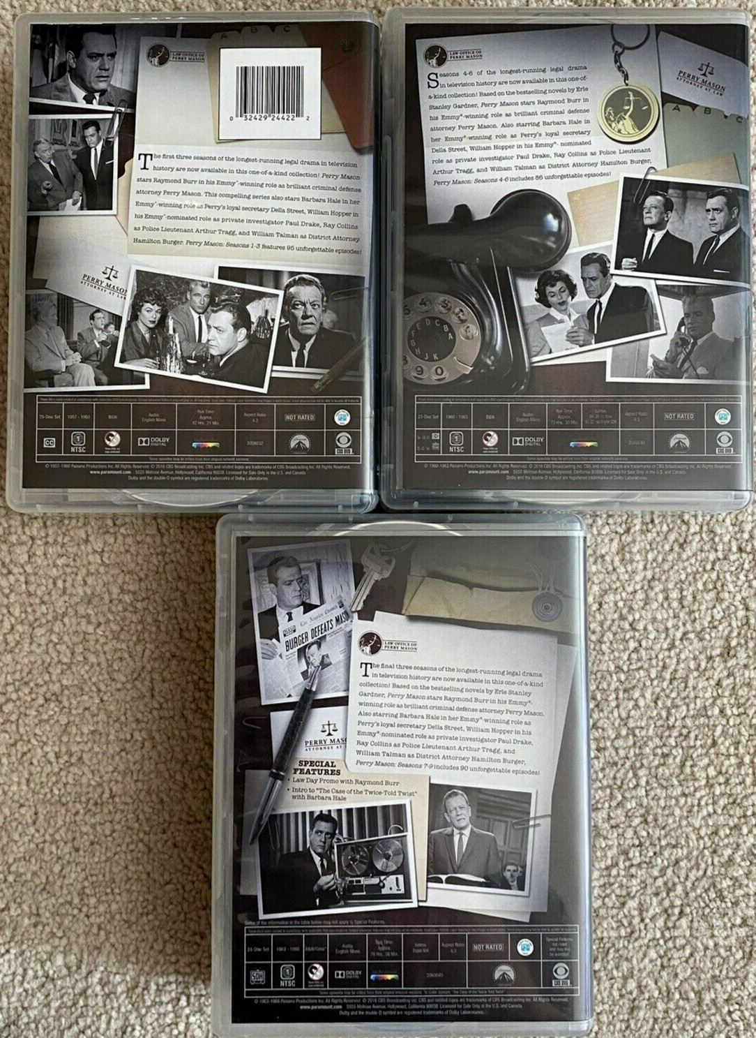 Perry Mason: The Complete Series DVD Set – Seasons 1-9 (72 Discs) *NEW FREE SHIP