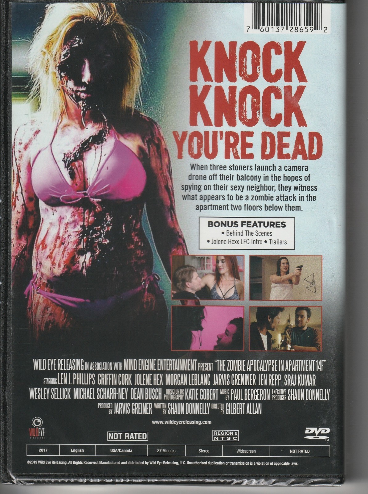 Zombie Apocalypse in Apartment 14f (DVD, 2017) Wild Eye Releasing. New