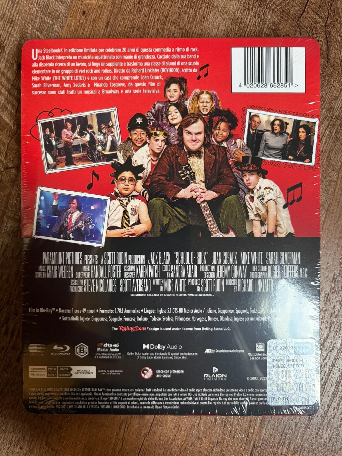 School of Rock w. Steelbook (Blu-ray, 2003, EU Import, Region Free) *NEW/SEALED*