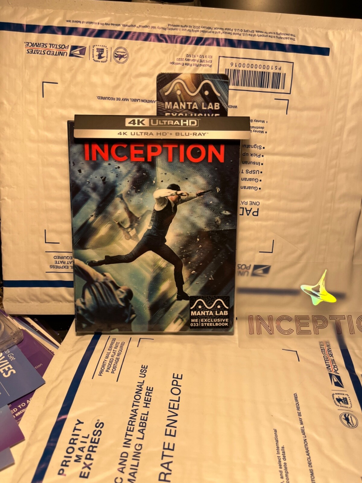 NEW INCEPTION 4K UHD+BLURAY DOUBLE LENTI SLIP MANTALAB EXCLUSIVE! FACTORY SEALED