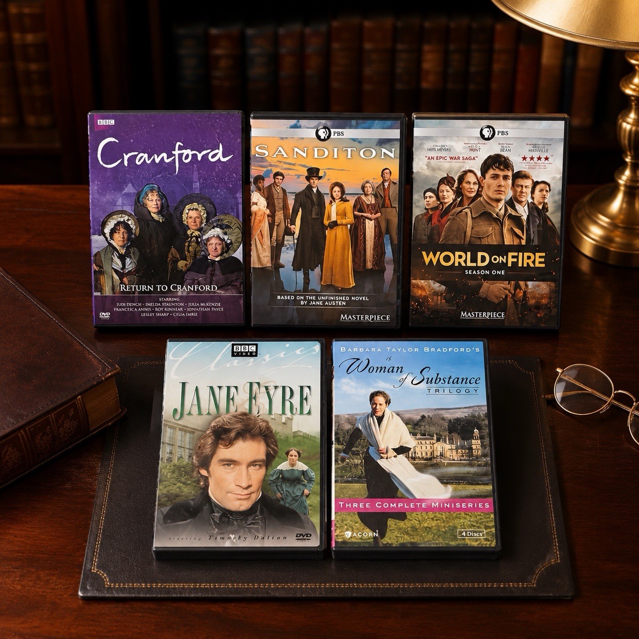 British Period Drama DVD Lot BBC PBS Masterpiece-Sanditon-Jane Eyre-Crawford