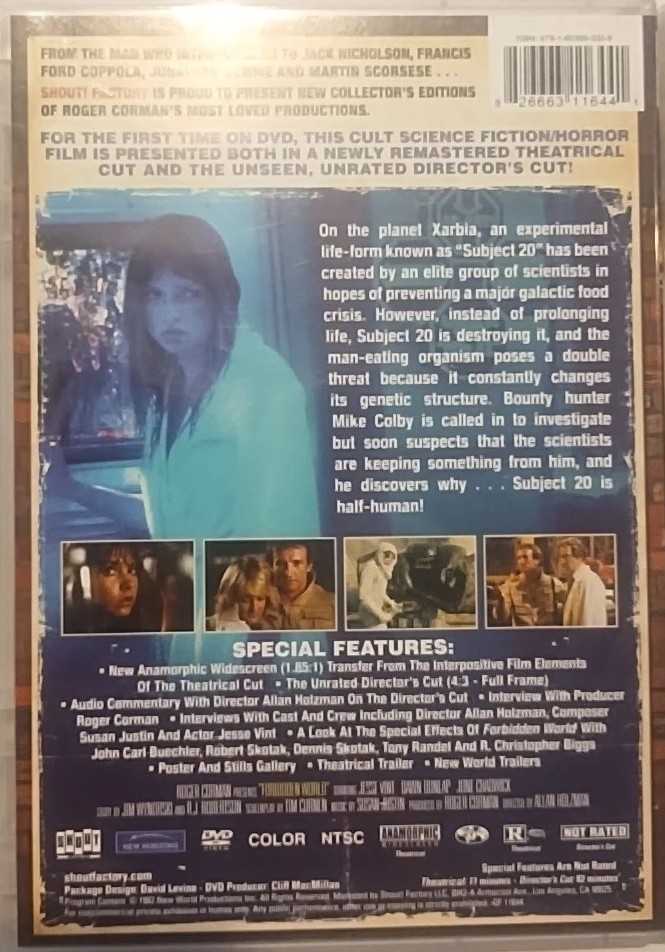 Forbidden World +Star Crash (Roger Cormens Cult Classic 2-Disc Sets) LikeNew f/s