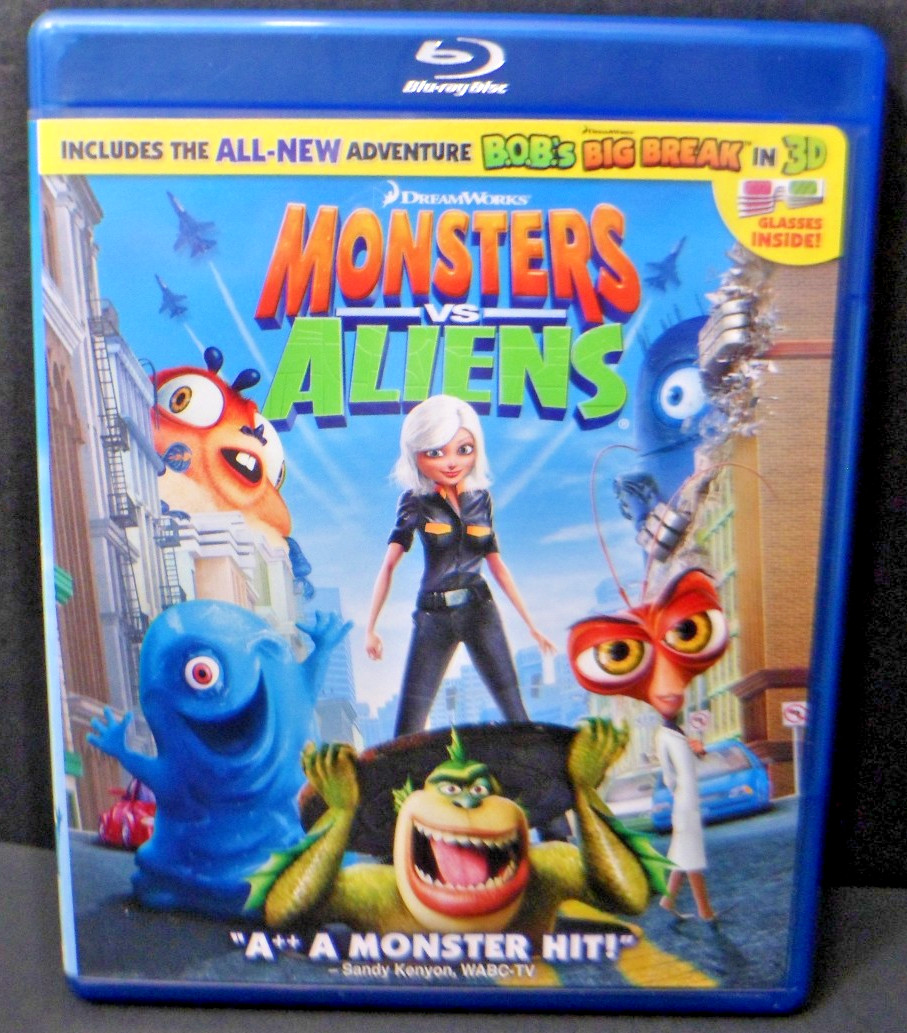 Monsters vs Aliens (Blu-ray 2009 WS) Reese Witherspoon, Seth Rogan, Paul Rudd