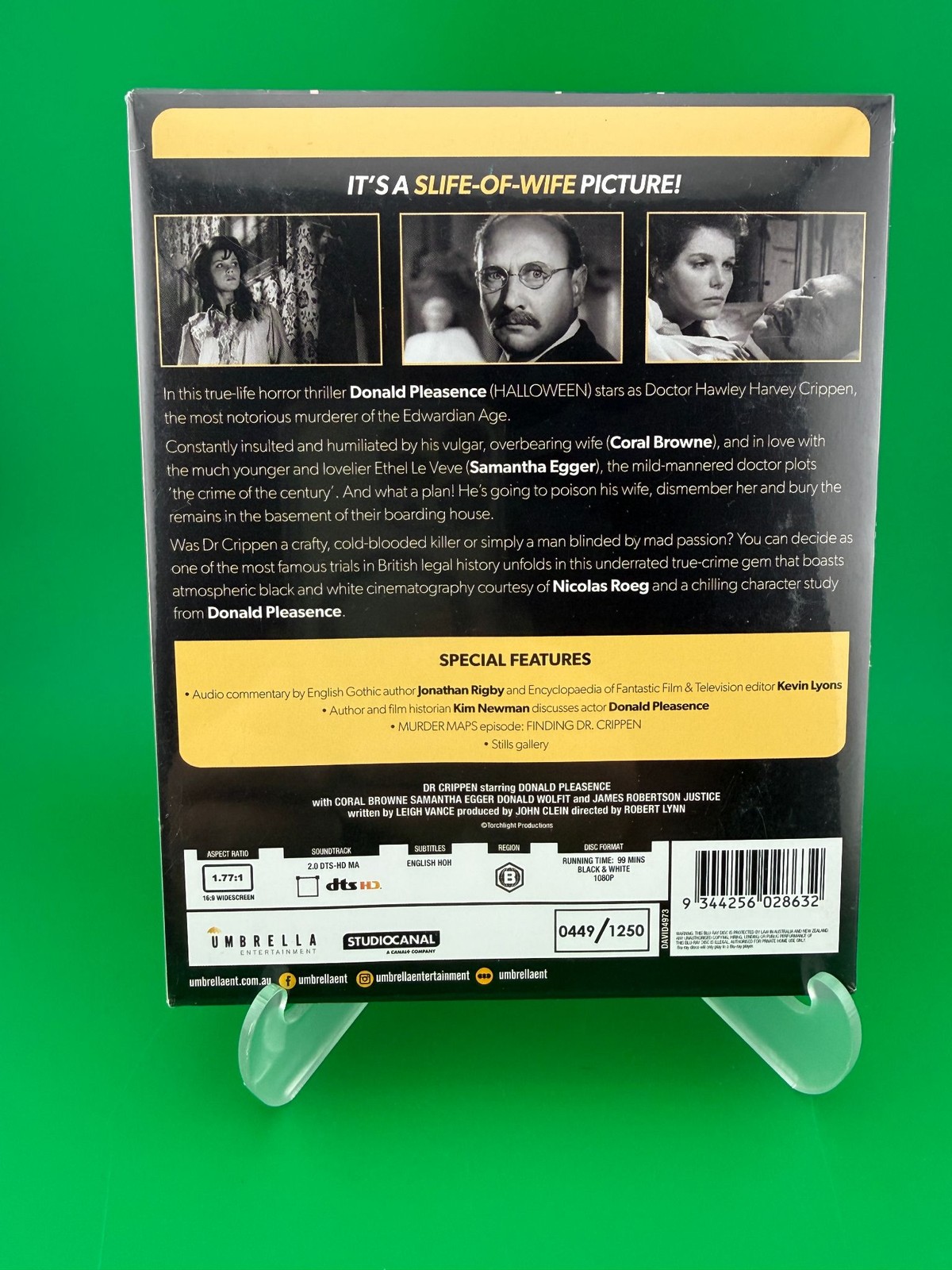 Dr Crippen (Blu-ray 1963)Limited Edition 0449/1250 Donald Pleasence Region B