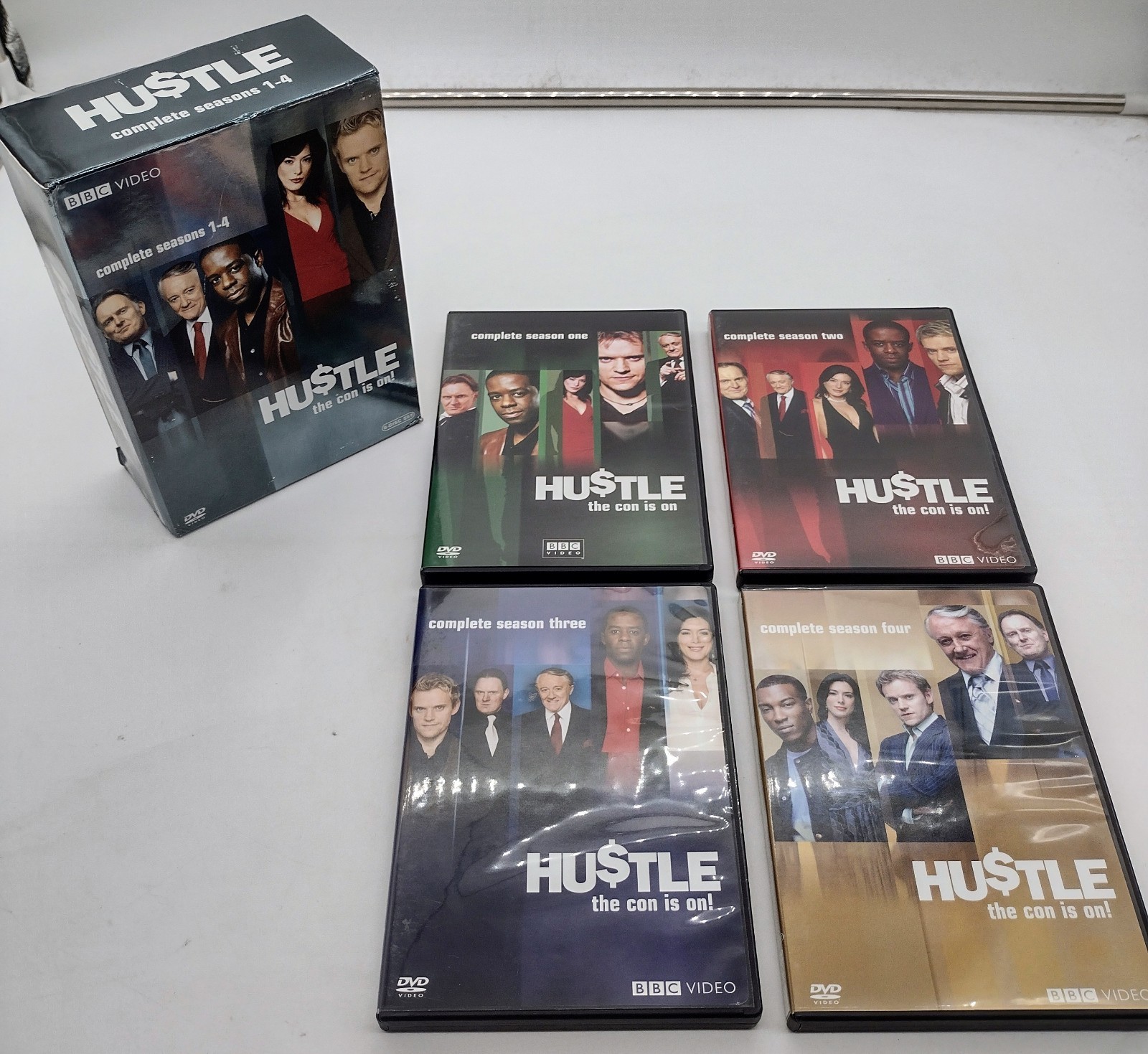 Hustle Complete Seasons 1-4 (2004–2007) BBC Crime Con Artist TV Series DVD