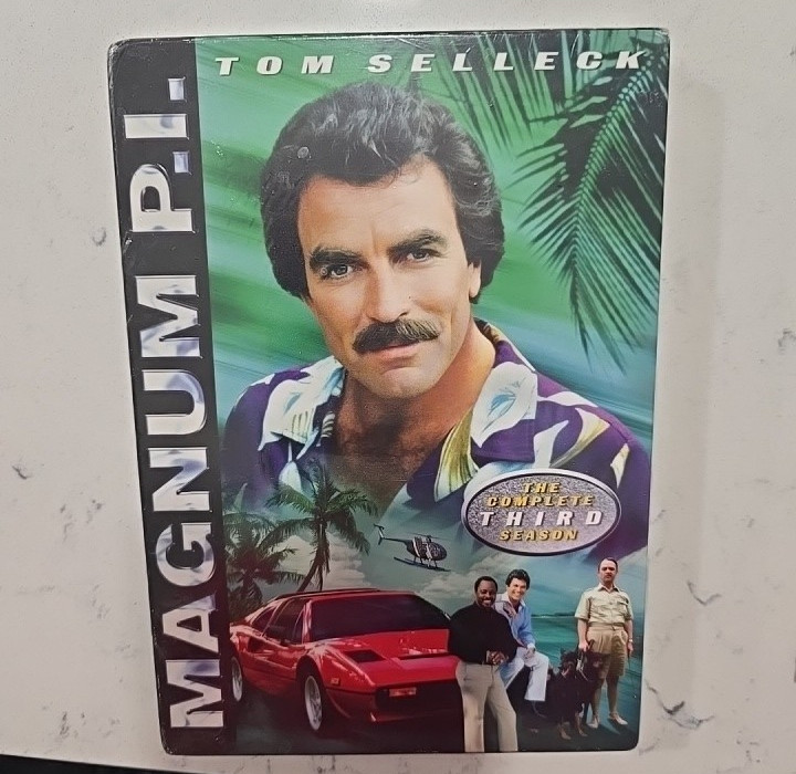 NEW Sealed Magnum PI Season 3 DVD 80s TV Show Tom Selleck 1982 Ferrari 308 GTSi