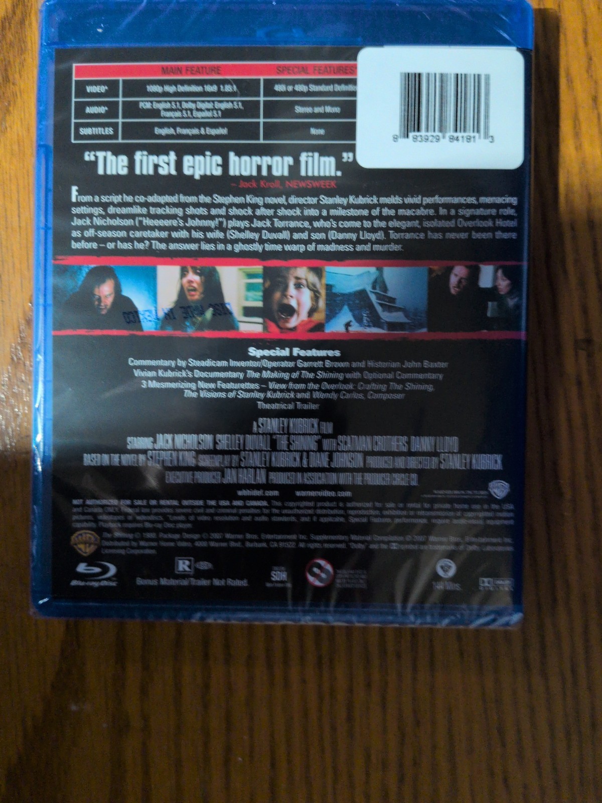 The Shining 1980 Blu-ray with Slipcover New Sealed Jack Nicholson Kubrick