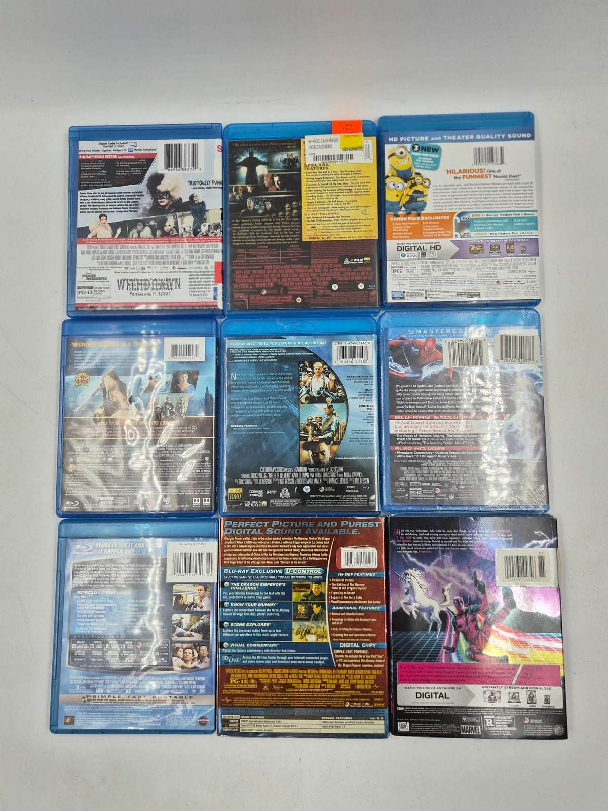 Lot of 40 Blu-ray & DVD Movies Action Sci-Fi Comedy Drama Mixed Condition Used