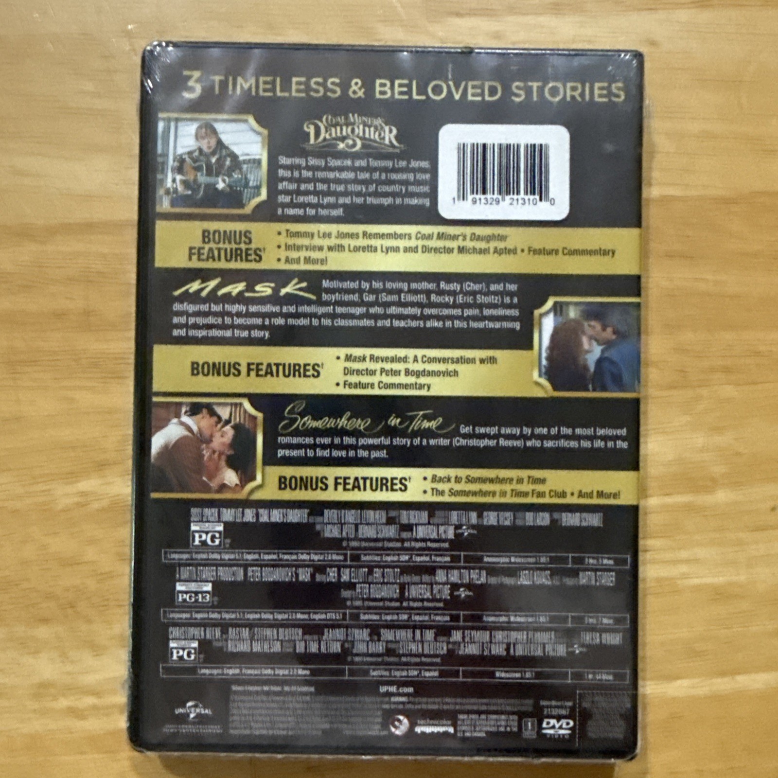 3 Movie Collection -Coal Miners Daughter-Mask-Somewhere in time