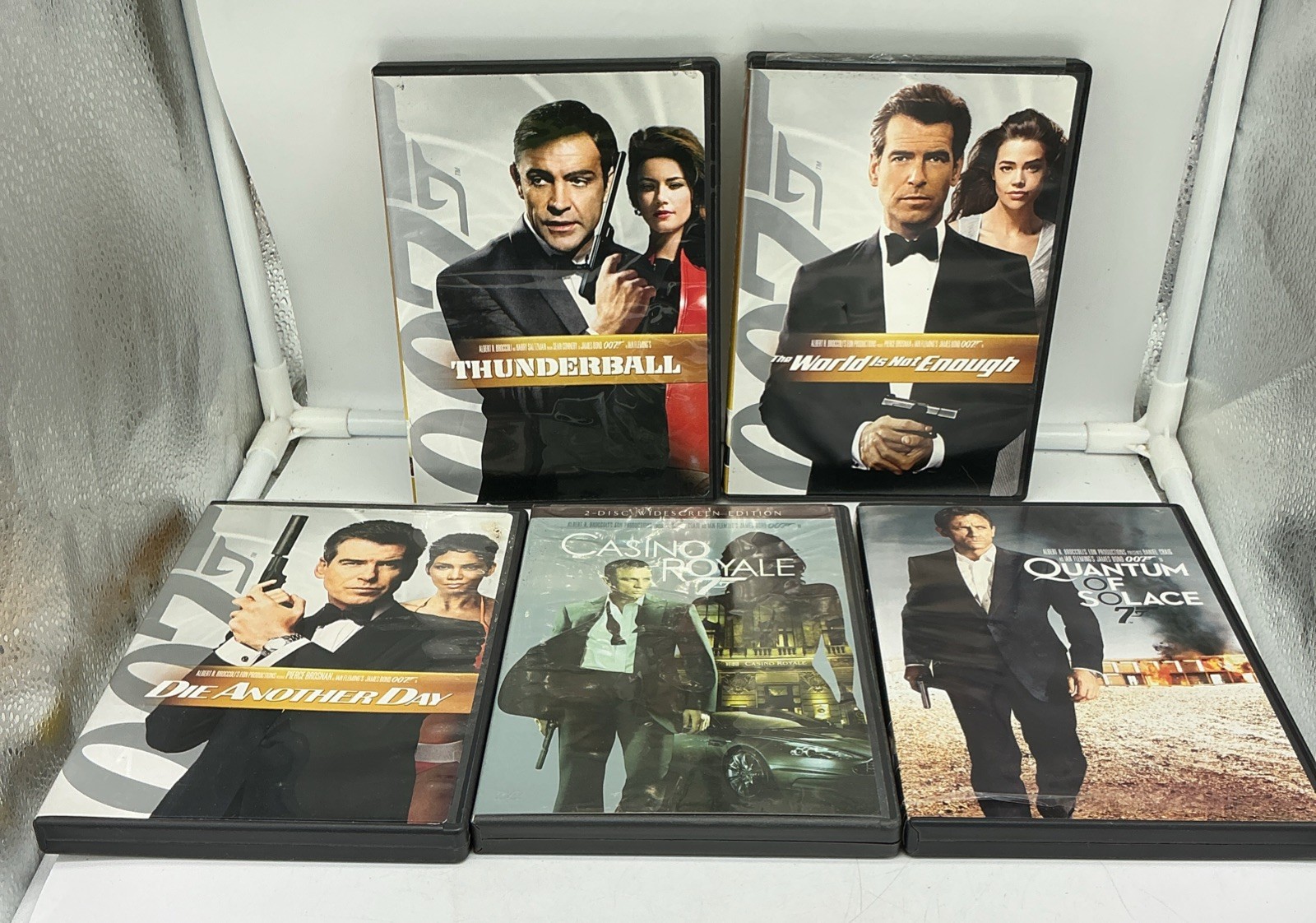 James Bond DVD Lot of 5: Thunderball, World Is Not Enough, Die Another Day