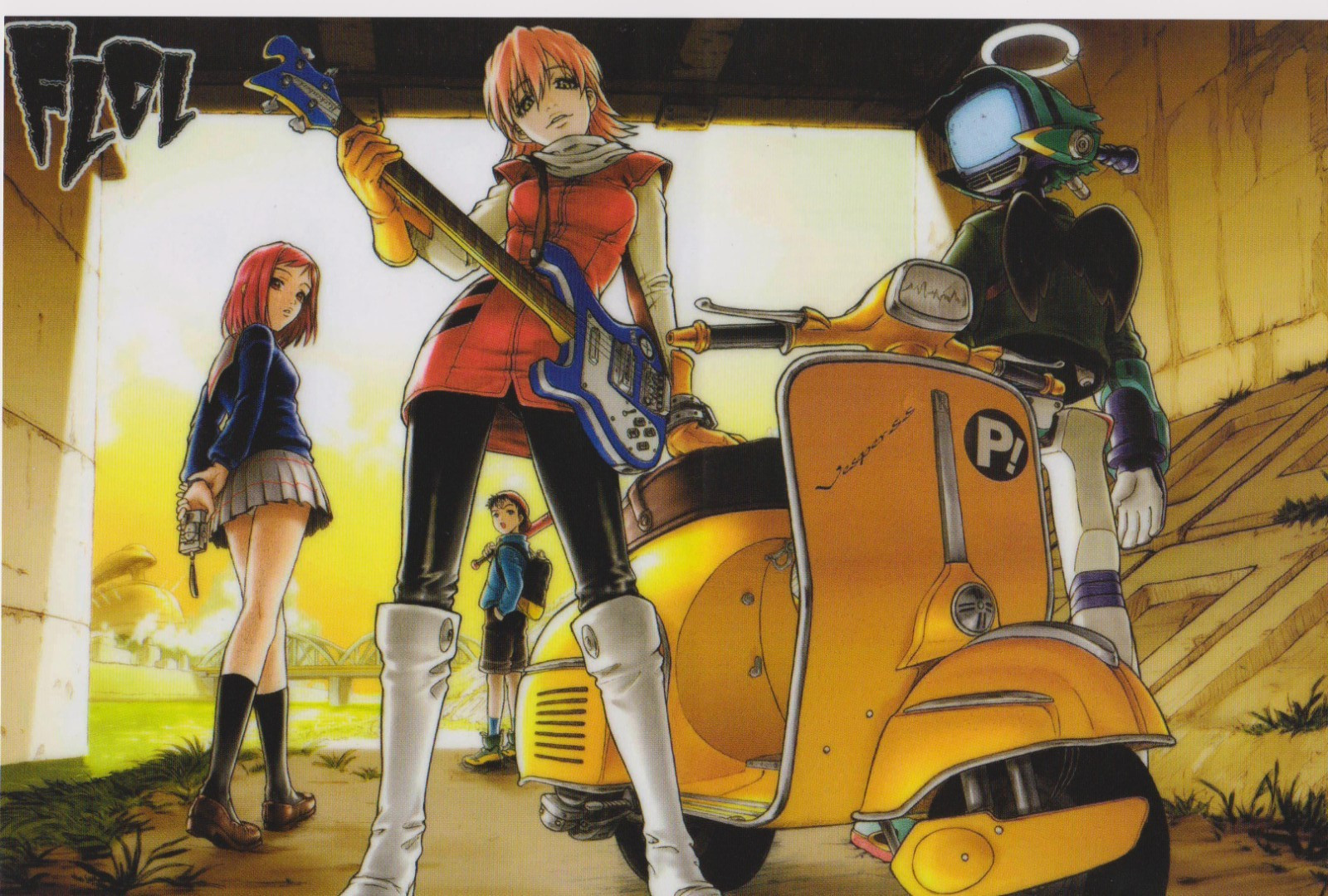 FLCL COMPLETE 1-6 [DVD] UNCUT 2003 Original Series Anime Furi Kuri Fooley Cooley