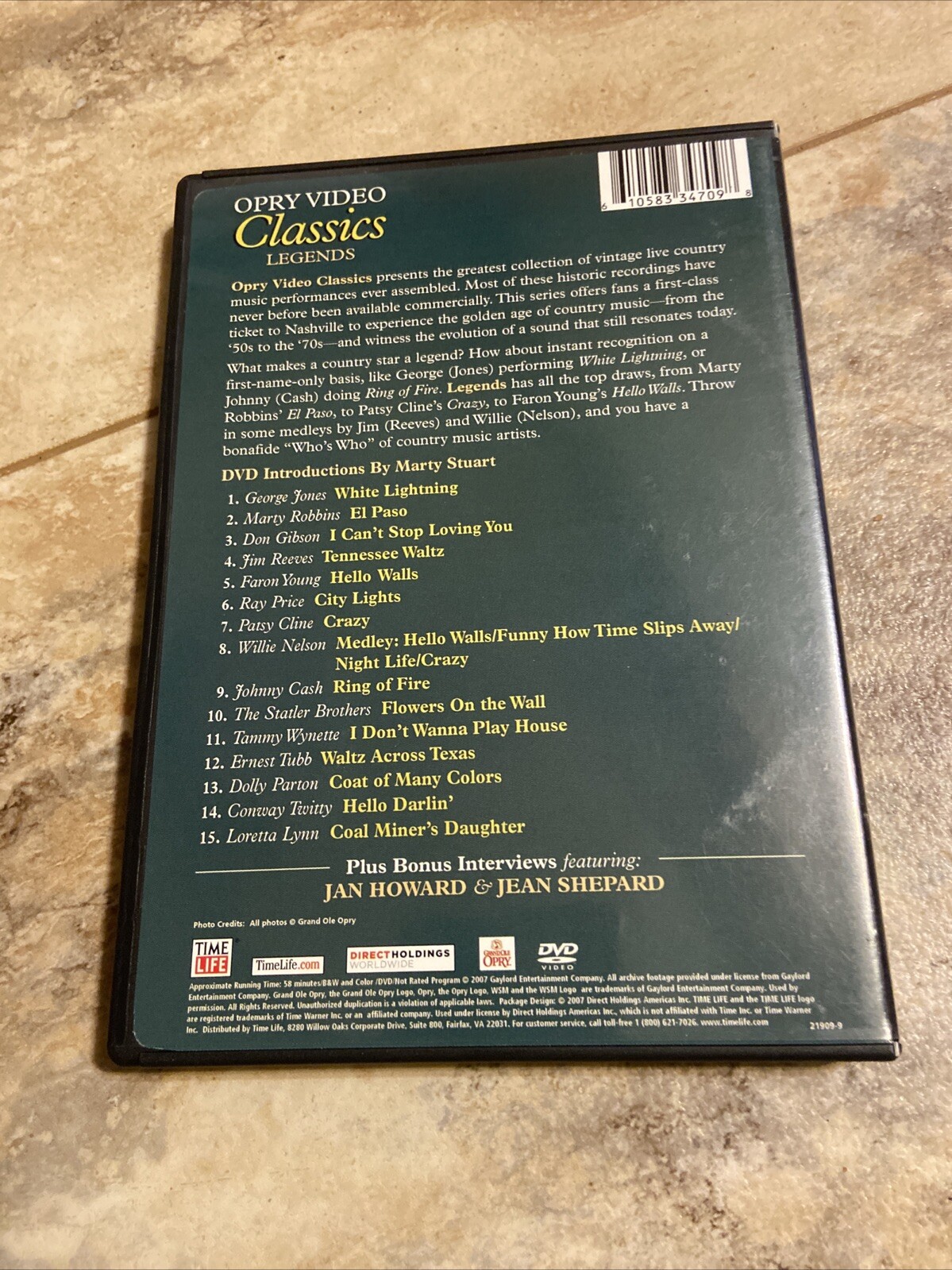 Grand Ole Opry Video Classics: Classic Live Performances Set Of 8 DVDs Time Life