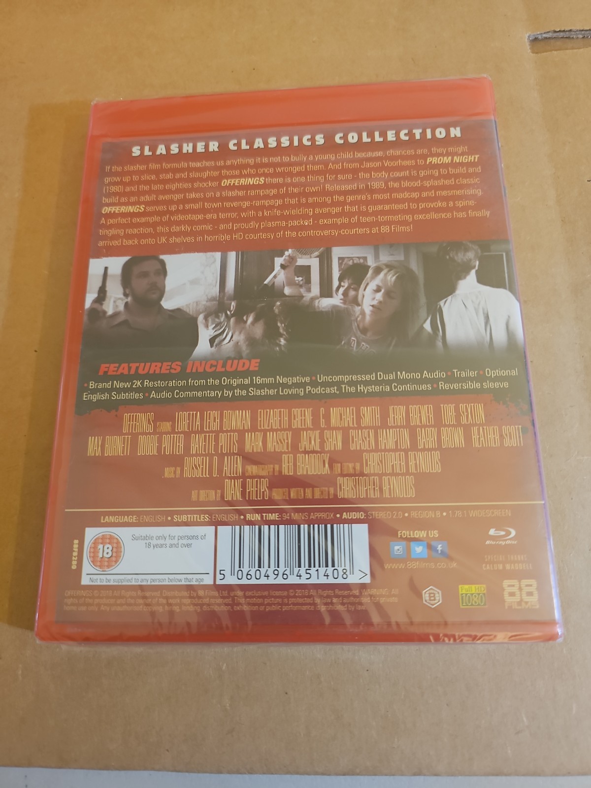 Offerings Blu-Ray 88 Films New Sealed Slasher Region B