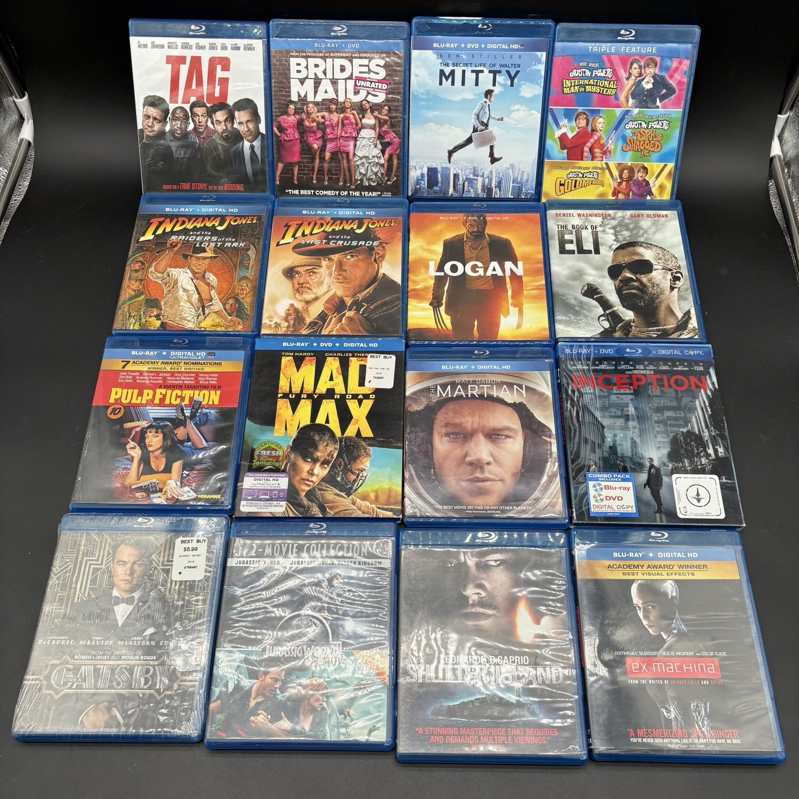Lot of 16 Blu-ray Movies Bundle Austin Powers Inception Mad Max Pulp Fiction + M