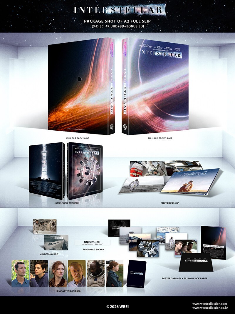 Interstellar – 4K UHD + BLU-RAY Steelbook Limited Edition – Full Slip A2 / WeET