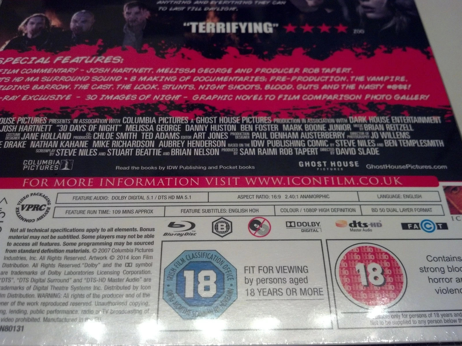30 Days of Night STEELBOOK (Blu-ray, UK Import) REGION FREE ***SEALED***