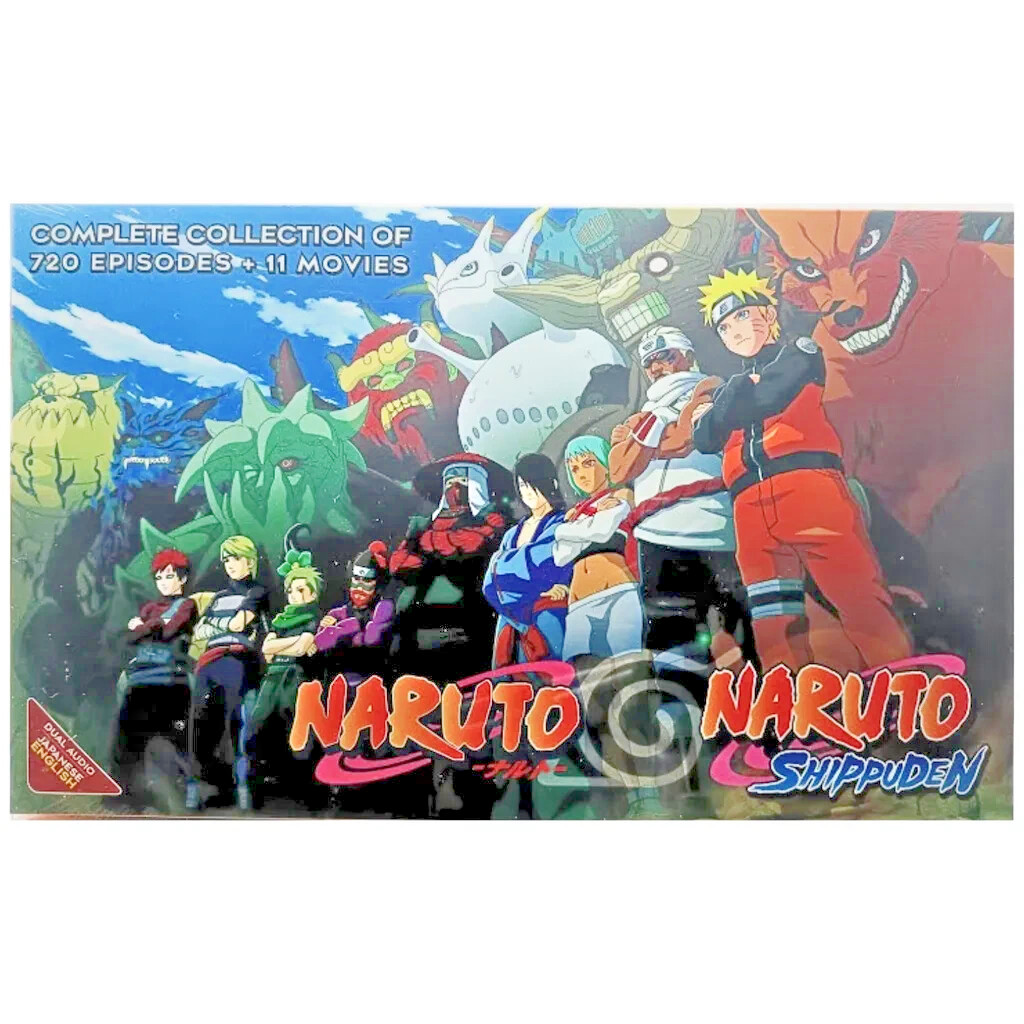 Naruto & Naruto Shippuden Complete 1-720 Episodes & 11 Movies English Dub DVD