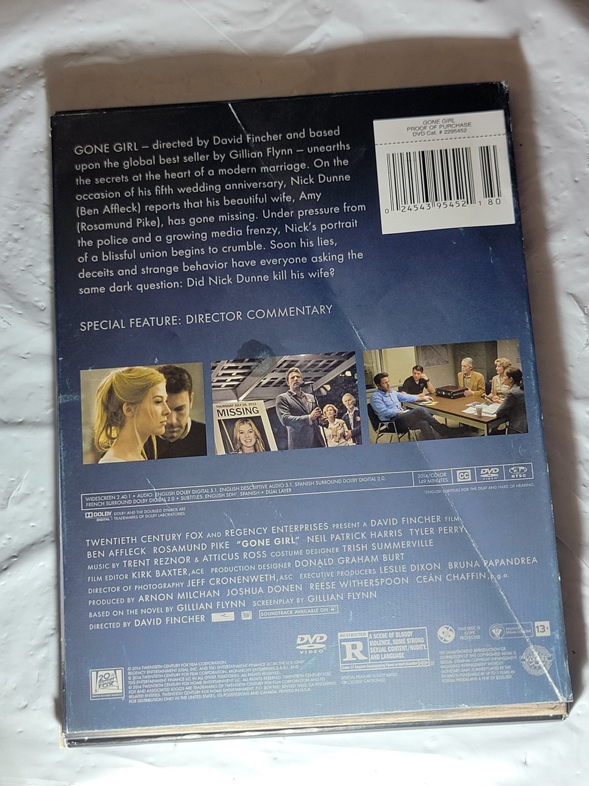 Gone Girl DVD Ben Affleck Rosamund Pike David Fincher Thriller Movie