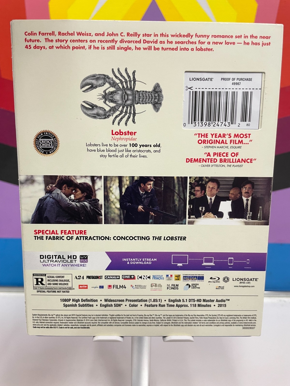 The Lobster (Blu-ray *no digital, 2015) W/ OOP Slipcover Yorgos Lanthimos a24