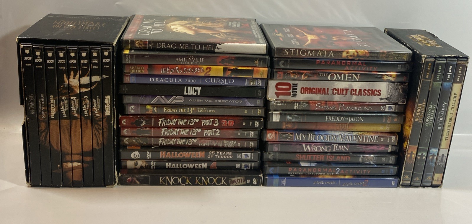 Horror Movie DVD Lot- Friday The 13th, Nightmare Elm Street Set. 35+ DVDs