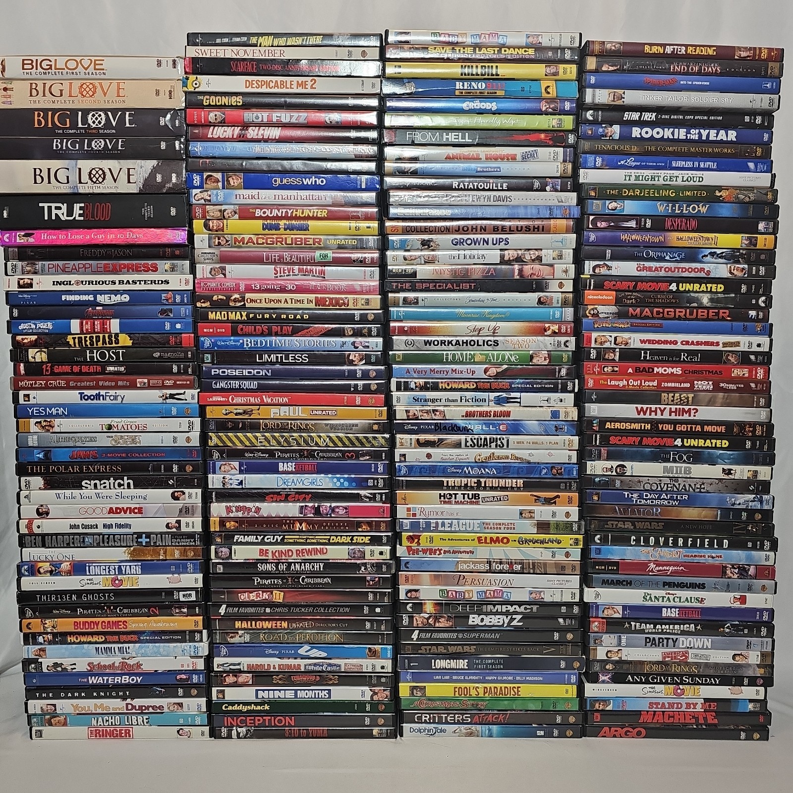 188 DVD Movie & TV Series Lot Bulk Collection Mixed Genres Comedy Action Family