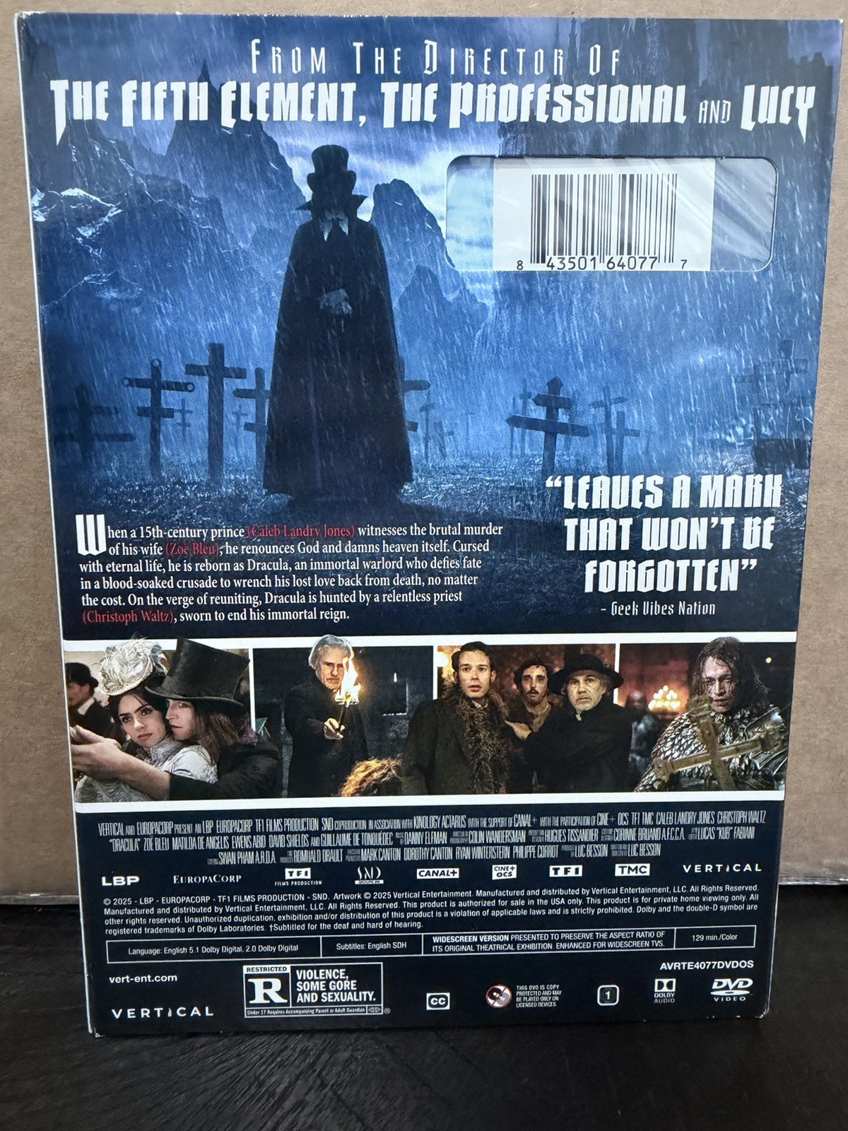 Dracula (DVD) Caleb Landry Jones Christoph Waltz Luc Besson
