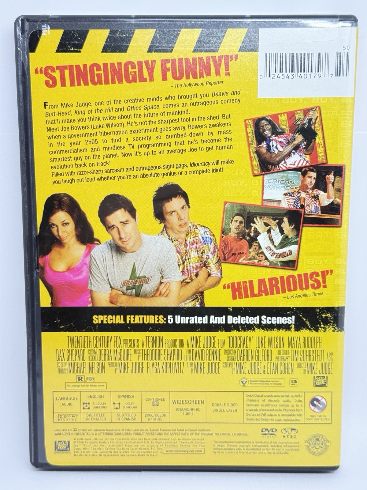 20th Century Fox – Idiocracy – Luke Wilson – DVD – Very Good – Rare OOP