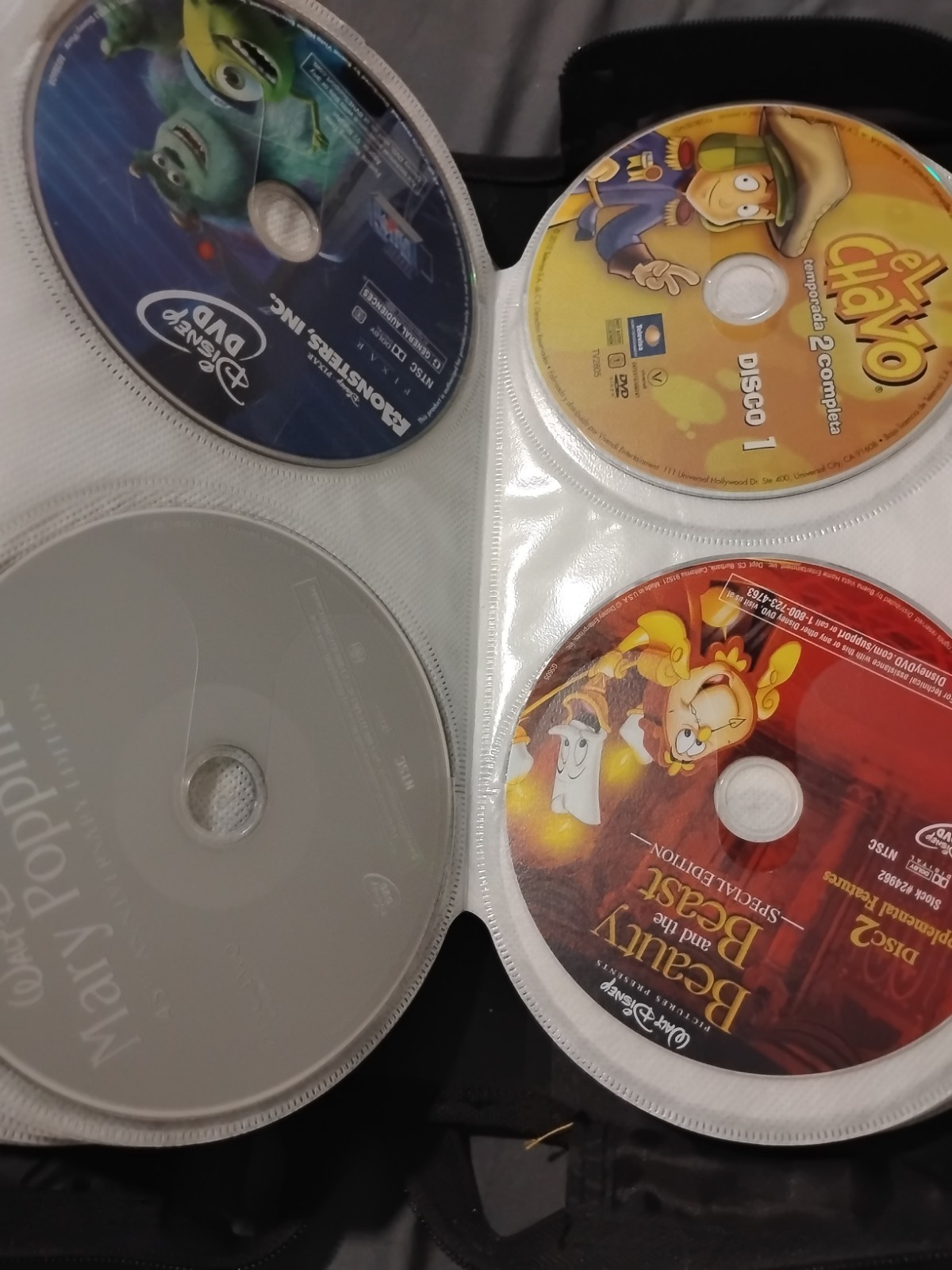 104 Dvd Lot Wholesale Loose With Binder Zipper Case Disney Family Kids Teens