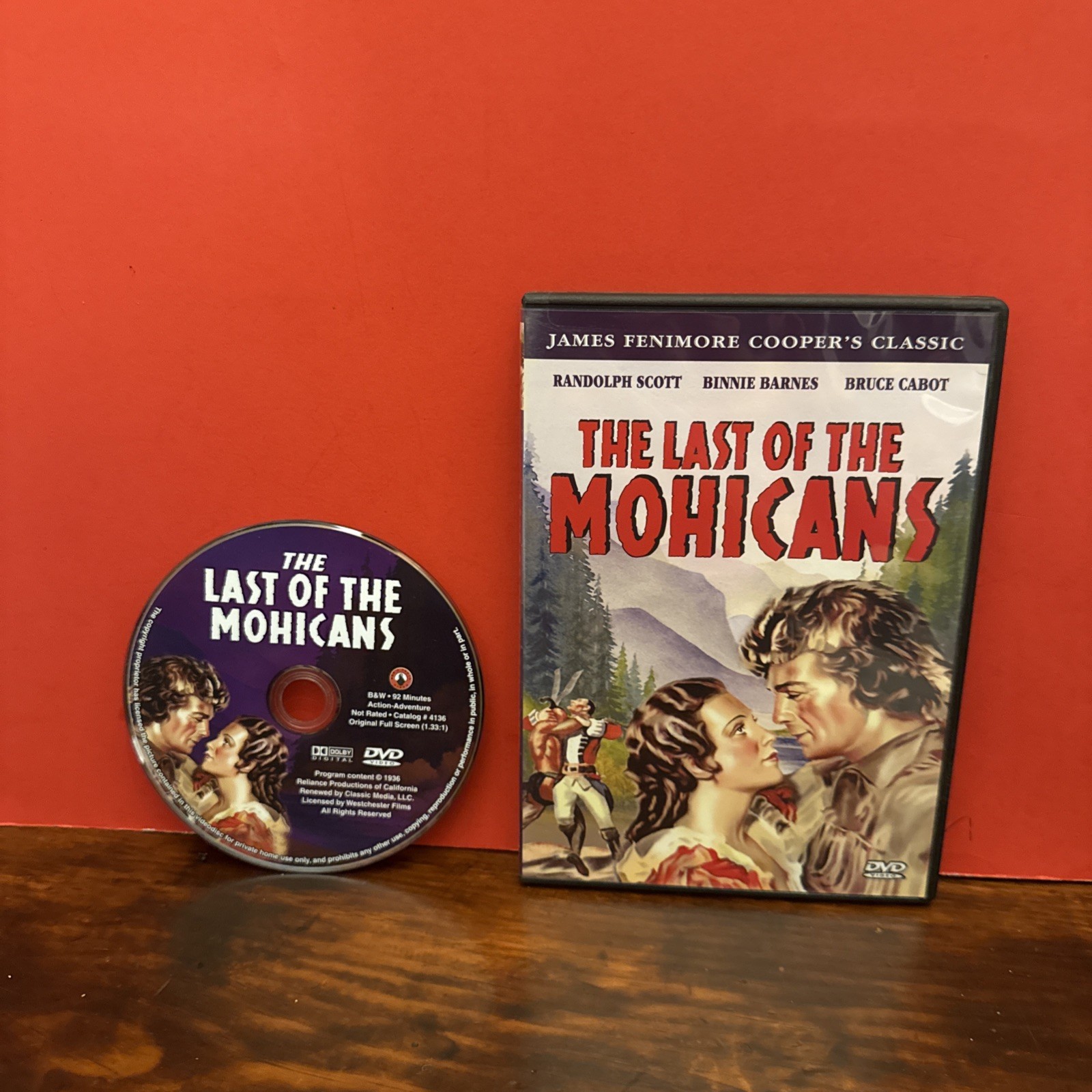 The Last of the Mohicans (DVD, 1936) Randolph Scott Bruce Cabot Full Screen B&W