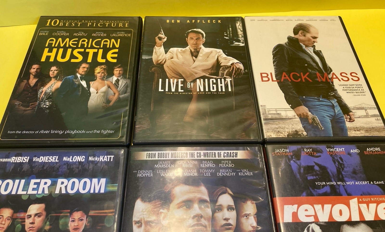 6 GANGSTER CRIME MOVIES (DVD Lot) Drama Thriller Revolver Live By Night Mafia