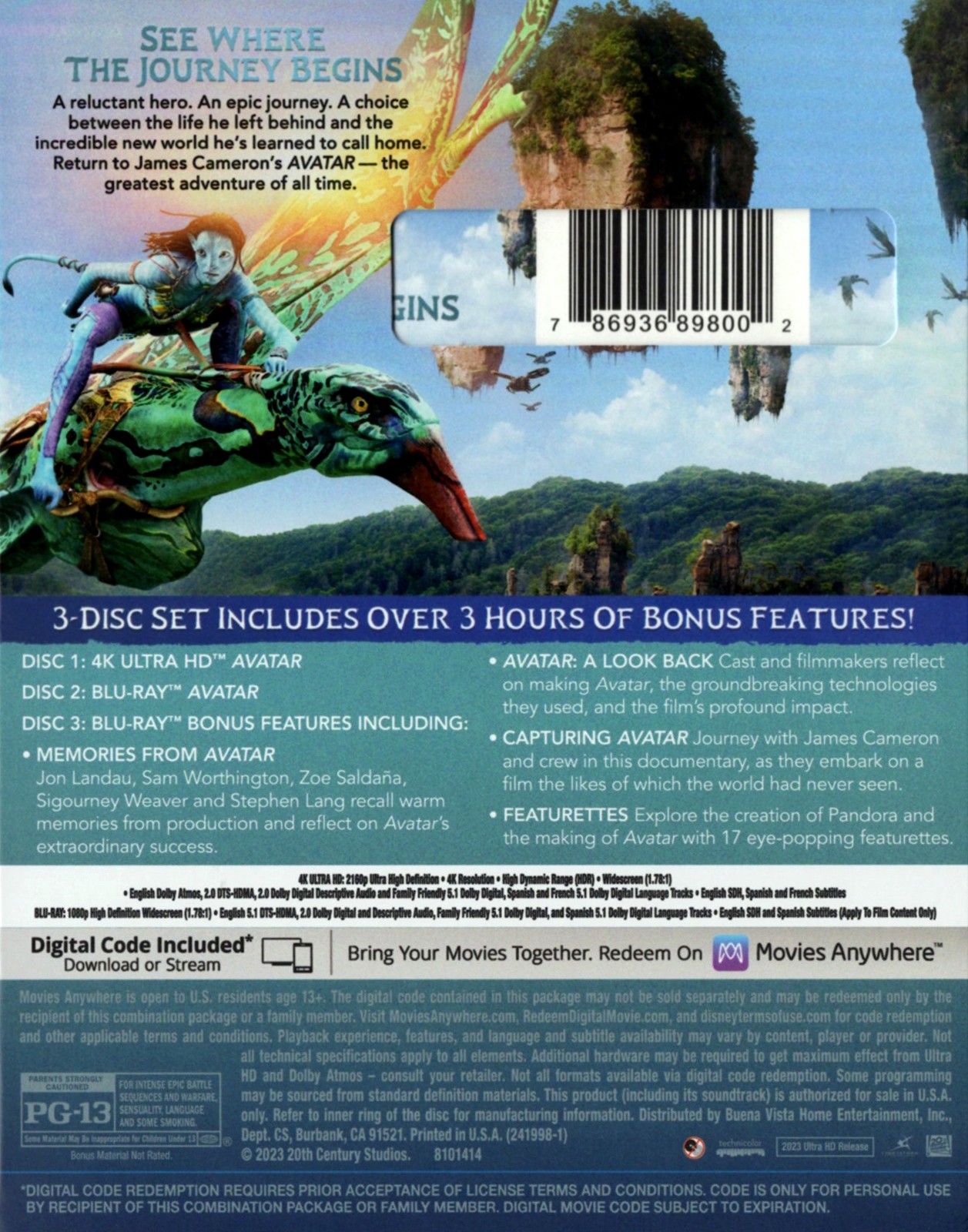 Avatar (4K / Blu-ray + Digital) New