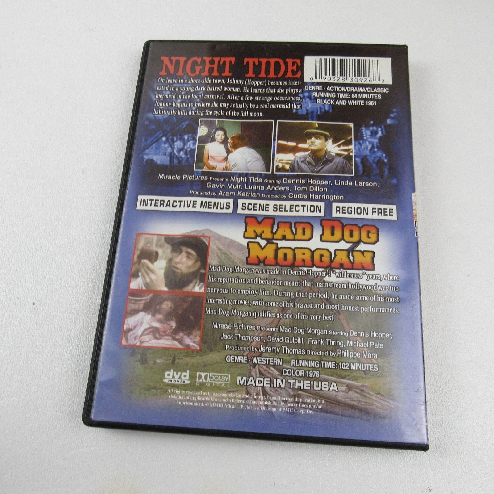 Night Tide Mad Dog Morgan DVD Dennis Hopper Double Feature Movie