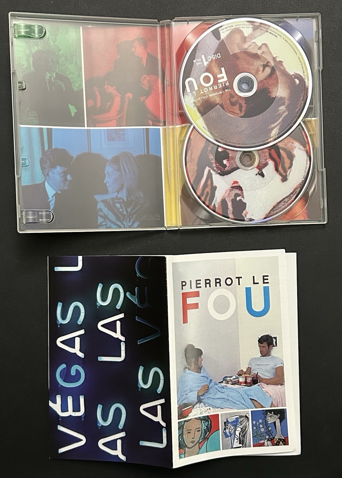 ‘Pierrot Le Fou’ (1965) Criterion Collection 2020 (2) DVDs +book +case used EX