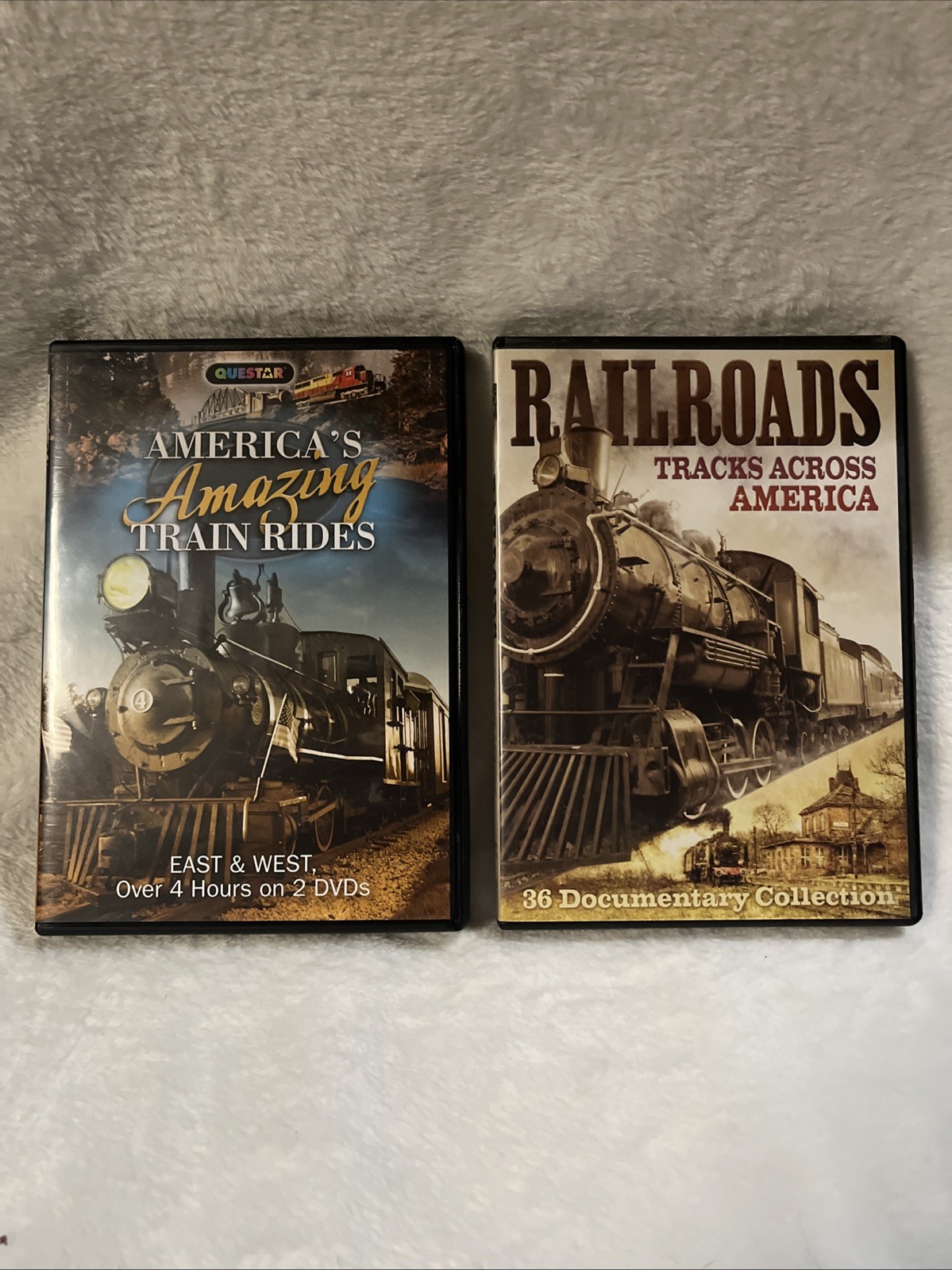 TWO DVD’s On American Railroads and Train Rides – 18 Hours! MINT and TESTED READ