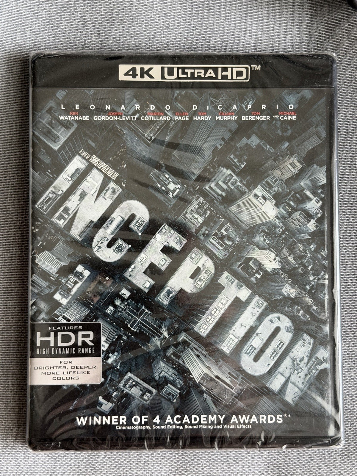 Inception 4K UHD Blu-ray Leonardo DiCaprio NEW,SEALED